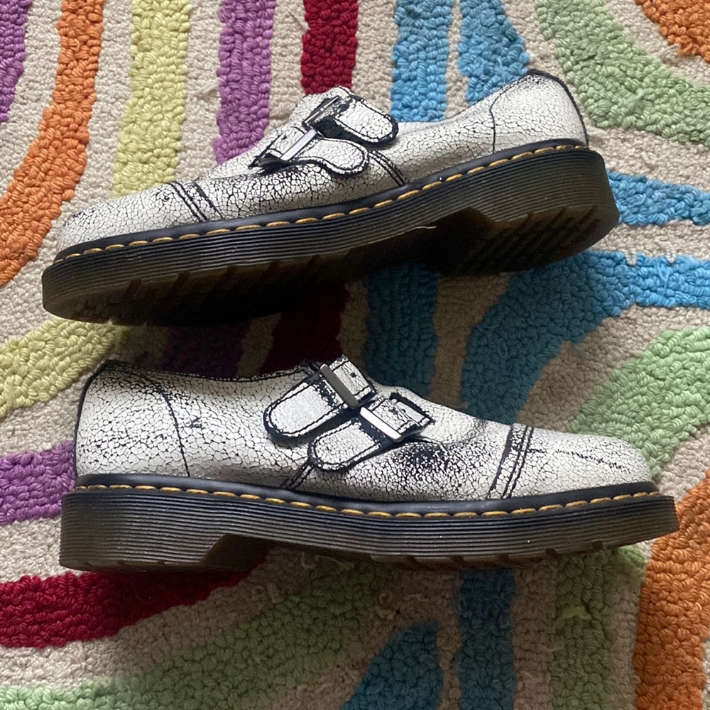 Dr. Martens Women’s “Susy” Cracked Leather Mary Jane Platforms- 7